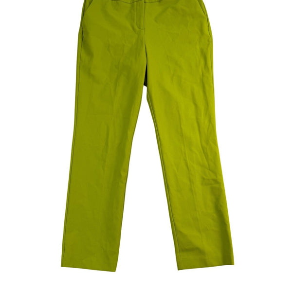 Rachel Zoe Women’s Bright Green Nylon Blend Straight-Leg Pants Size 10