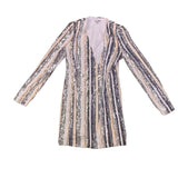 Fashion Nova Womens Multicolor Polyester Striped Sequin Blazer Dress Size S