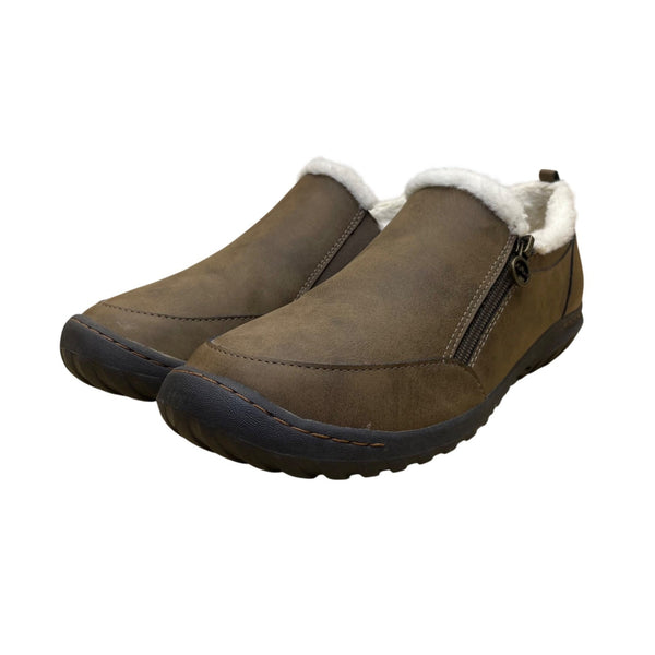 Jsport Women’s Brown With Faux Fur Lining Slip-On Eleanor Shoes Size 11M
