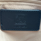 Anne Klein Floral Print Black Faux Leather Gold Accent Zipper Closure Tote Bag