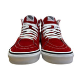 Vans Red Suede & Canvas High-Top Padded Collar Sk8-Hi Sneakers Size W9/M7.5