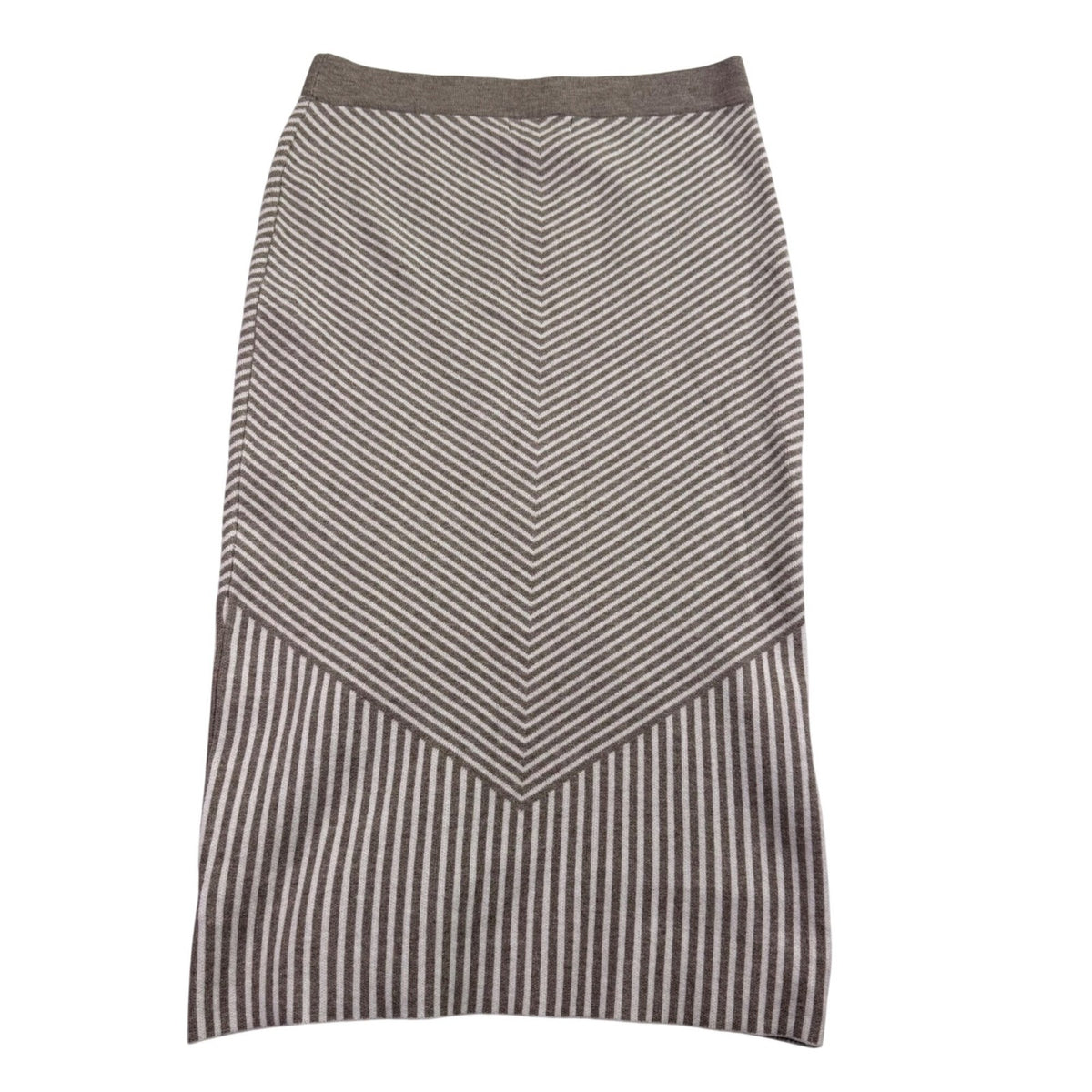 Rachel Zoe Womens Beige Striped Turtleneck Sweater & Maxi Skirt Set S