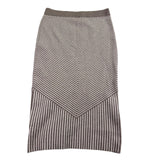Rachel Zoe Womens Beige Striped Turtleneck Sweater & Maxi Skirt Set S