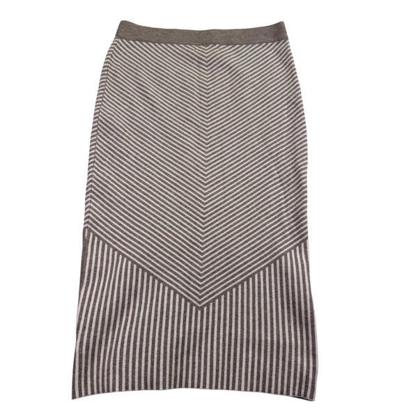 Rachel Zoe Womens Beige Striped Turtleneck Sweater & Maxi Skirt Set S