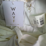 Wayf Womens White Cotton Maxi DressSleeveless Back Bow Detail Size XS