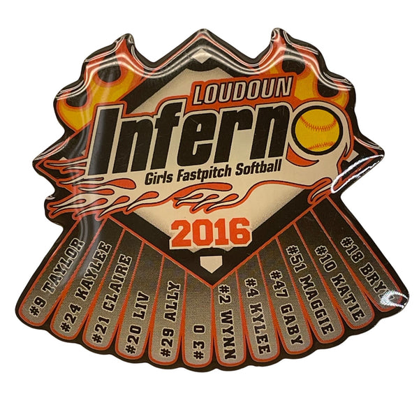 Loudoun Inferno Girls Fastpitch Softball 2016 Enamel Pin By Metro Pins