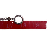 Silver Tone Womens Chain Necklace Toggle Clasp Silver-Plated Jewelry