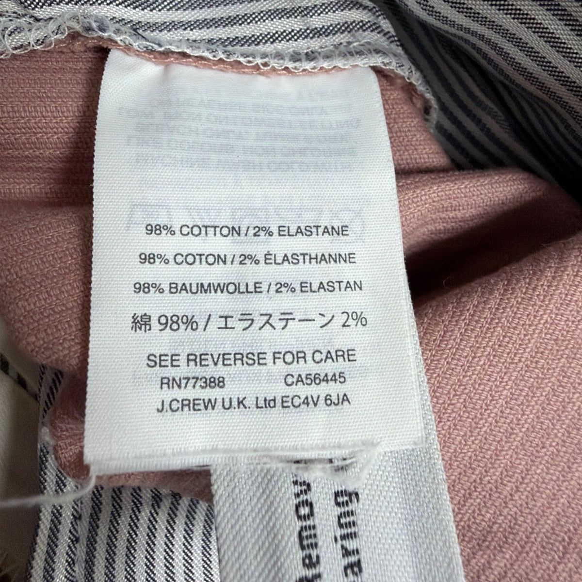 J.Crew Womens Pink Classic Fit Trousers Stretch Fabric Office Wear Size 0