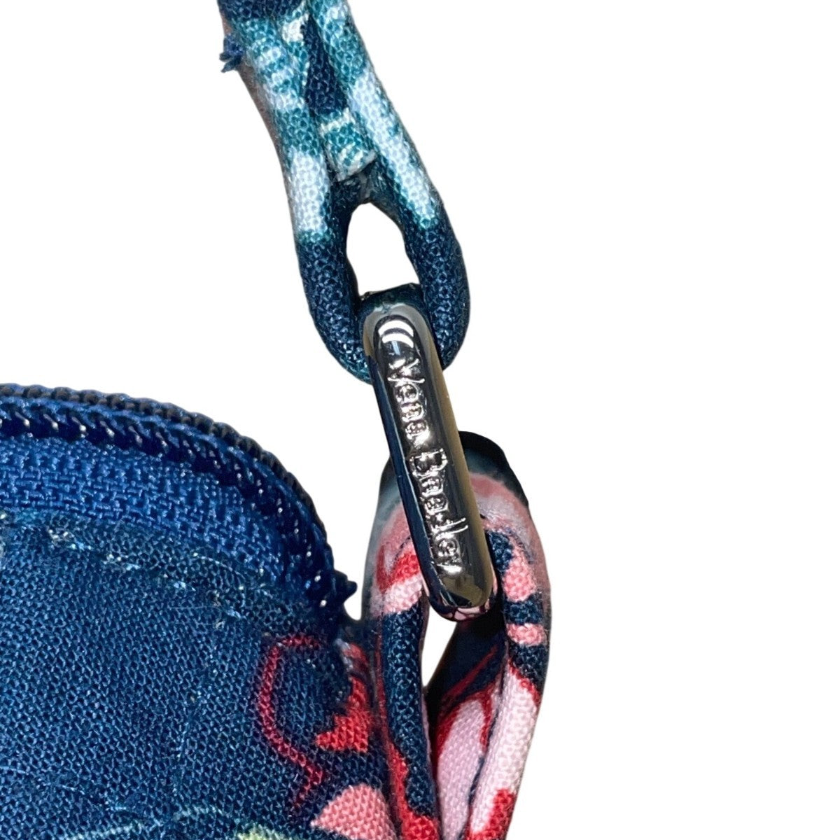 Vera Bradley Womens Navy Quilted Floral Adjustable Strap On-The-Go Crossbody Bag