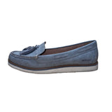 Brogues Women’s Light Blue Faux Leather Casual Slip-On Tassel Loafers Size 9.5M