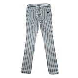 Tory Burch Women's White Blue Striped Marleen Stretchable Jeans Sz 26
