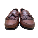H.S Trask Men’s Brown Leather Vibram Sole Tassel Moccasin Size 12N