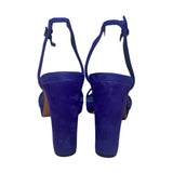 Franco Sarto Women’s Purple Suede Adjustable Strap Block Heel Sandals Size 7M