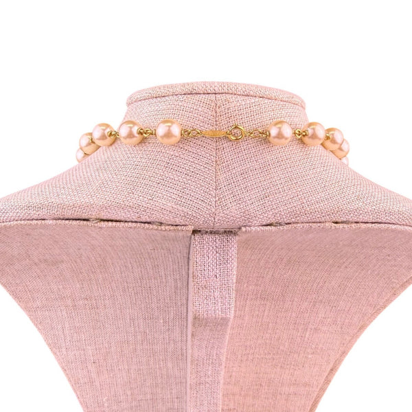 Napier Womens Gold Tone Faux Pearl Necklace Vintage Strand Classic Design