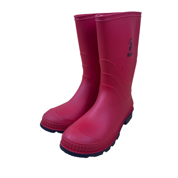 Kamik Kids Red Rubber Waterproof Durable Slip Resistant Sole Rain Boots Size 6