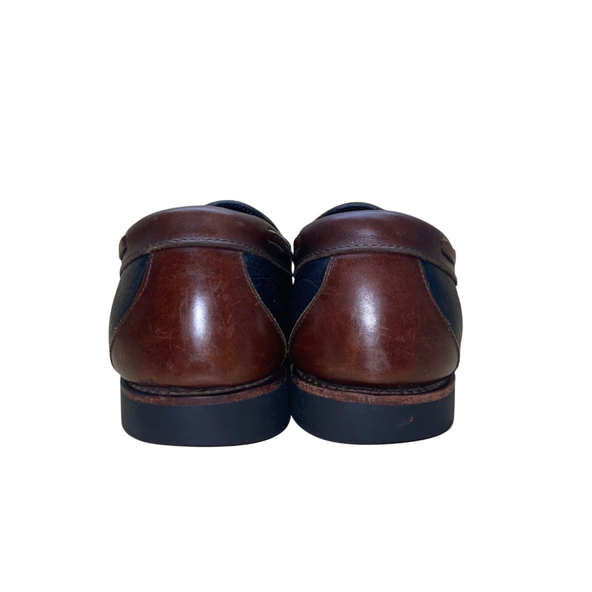 Allen Edmonds Men’s Brown & Black Leather Tassel Slip-On Nashua Loafers Size 13