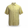 Alex Cannon Mens Yellow Short Sleeve Linen Button-Down Shirt Chest Pocket Sz XL