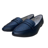 Rialto Women’s Black Smooth Studded Slip-On Size Sangria Loafer 11M