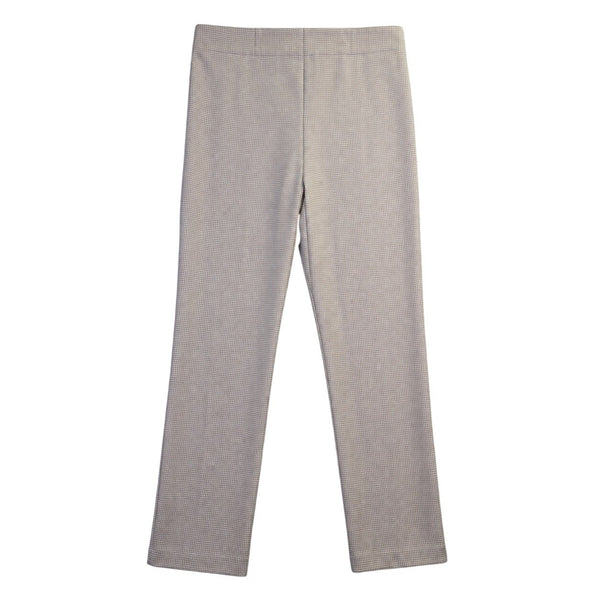 Chicos Womens Beige Houndstooth Straight-Leg Pants Size 15R
