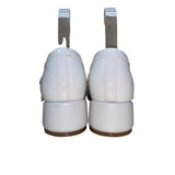 Dusto Women's Ivory White Faux Leather Mary Jane Block Heel Dress Shoes Size 7.5
