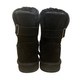 Style & Co Women’s Black Split Leather Faux Fur Lined Winter Boots Size 8M