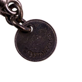 Tiffany & Co. Unisex Sterling Silver Round Pendant Black Cord Necklace
