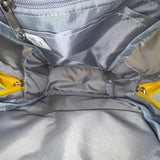 HotStyle Yellow Nylon Adjustable Straps Front Zipper Pocket Mini Backpack