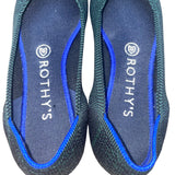 Rothys Women’s Green Blue Knit Pointed Toe Ballet Flats Size 5.5