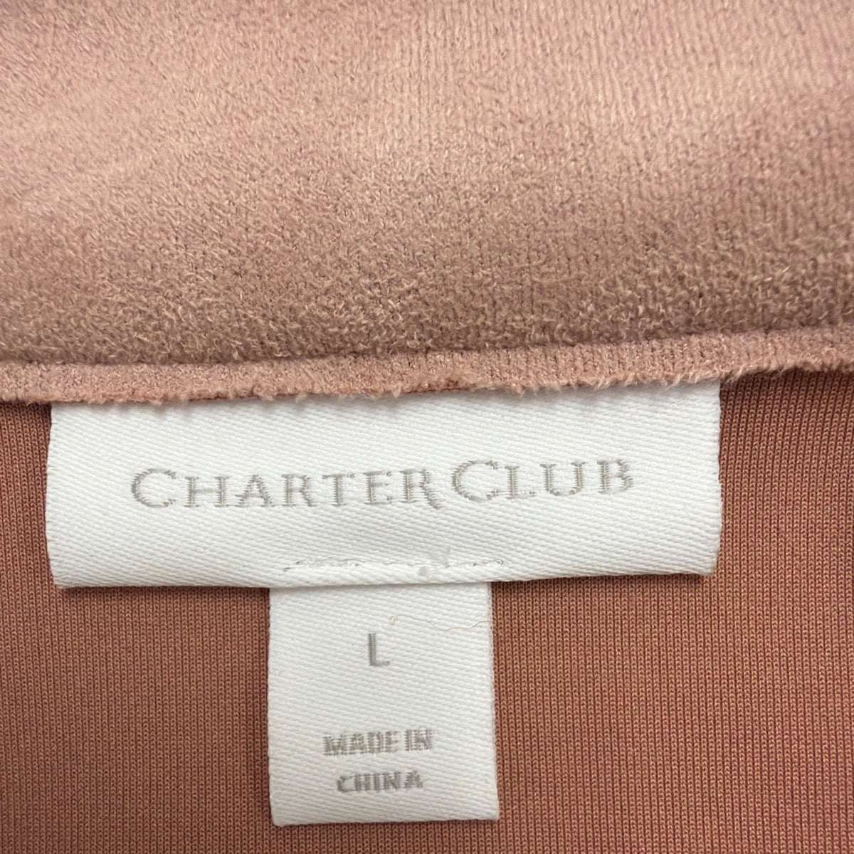 Charter Club Womens Pink Open-Front Blazer Large Lightweight Pockets