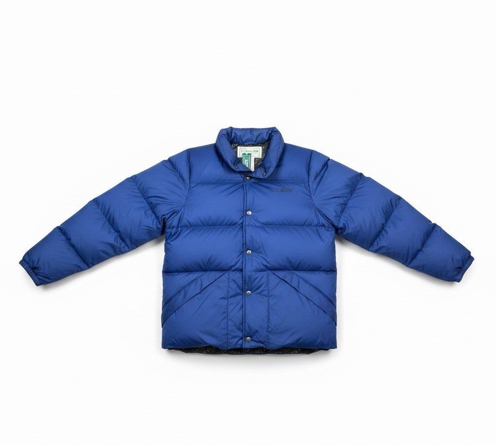 L.L. Bean Mens Colbalt Blue Down Jacket With Tags Warm Winter Sz M