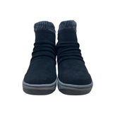 Baretraps Women’s Black Suede Knit Cuff  Waterproof Danna Ankle Boots Size 8.5M