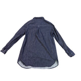 Isabel Maternity Womens Blue Cotton Spandex Long Sleeve Denim Tunic Top Sz XS
