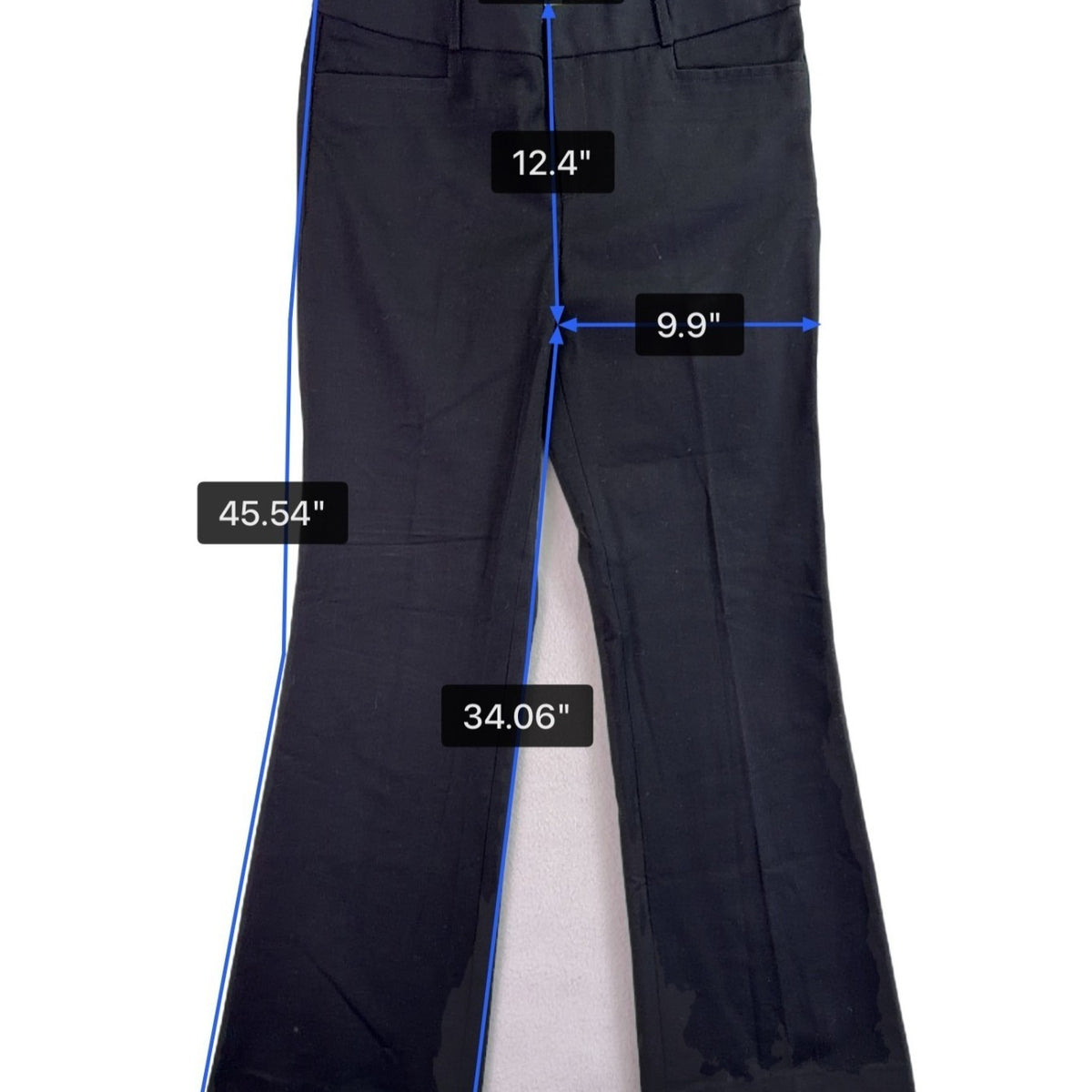 Banana Republic Womens Black Stretch Flare Pants The Sloan Fit Size 12