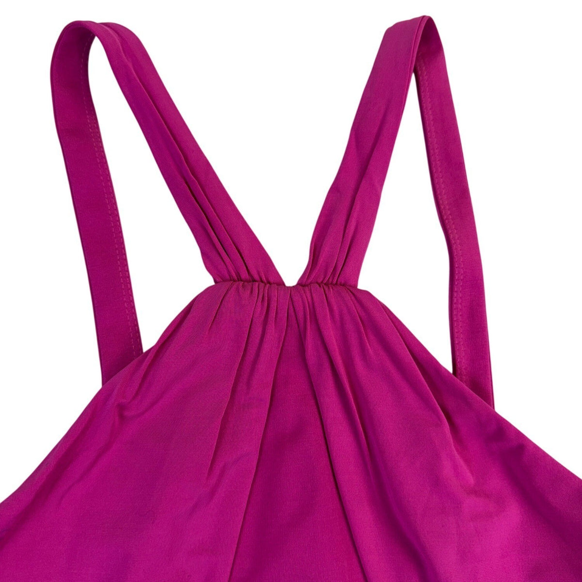 Bebe Women’s Pink Spandex Cocktail Dress Halter Peplum Style Size S