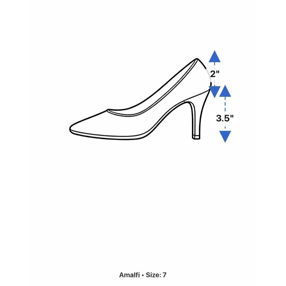 Amalfi Women’s Gold Leather Pointed-Toe High-Heel Pumps Size 7AA Narrow