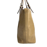 Michael Kors Women's Beige Logo Pattern Satchel Handbag Sz L