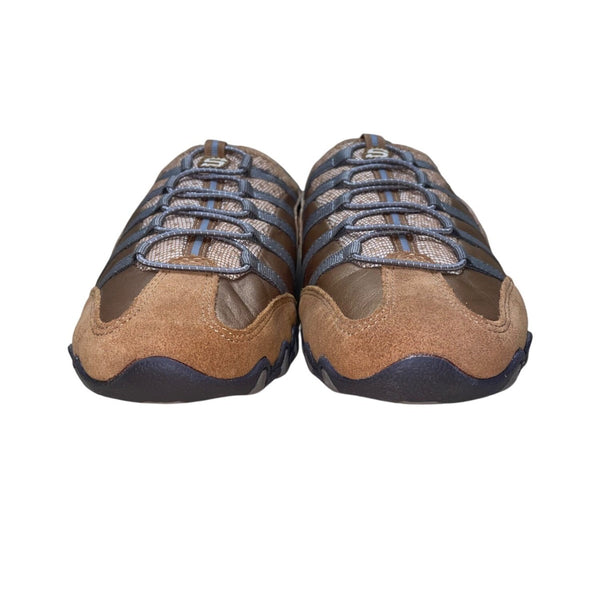 Skechers Women’s Gold & Gray Casual Slip-On Mule Shoes Size 10