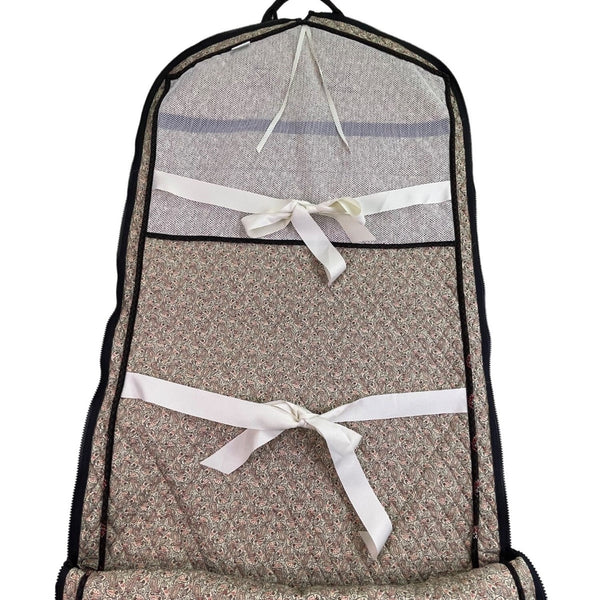 Vera Bradley Women’s Brown Quilted Garment Bag With Paisley Floral Design