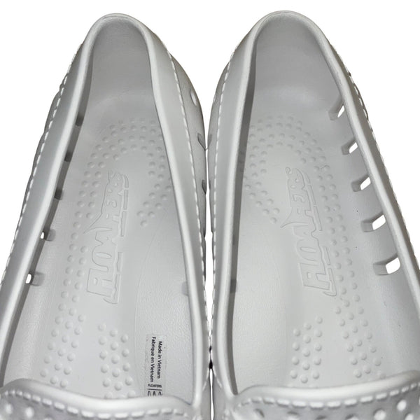 Floafers Men’s White Rubber Slip-On Water-Friendly Loafers Size 10