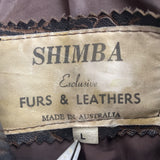 Shimba Womens Brown Exclusive Leather Coat Sz L