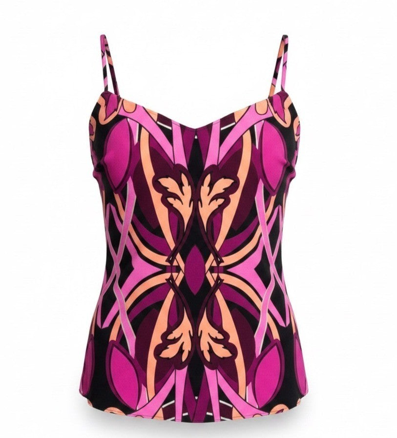 Ted Baker Womens Multicolor Polyester Camisole Spaghetti Straps Sleeveless Size