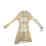 John Paul Richard Womens Gold Long Open Cardigan Lightweight Boho Chic Size S