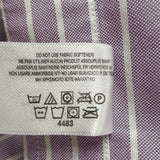 Brooks Brothers Mens Purple & White Striped Collared Shirt Non-Iron Sz16.5 34
