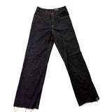 Street Market Womens Black Cotton Straight-Leg Distressed Hem Jeans Size 4