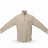 Polo Ralph Lauren Mens Beige Cotton 1/4 Zip Pullover Sweater Size S