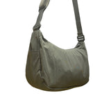 Athleta Women’s Green Nylon Adjustable Strap Anytime Crescent Crossbody Bag
