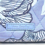 Vera Bradley Women’s Gray Floral Cotton RFID Quilted Zip Around Wristlet Wallet