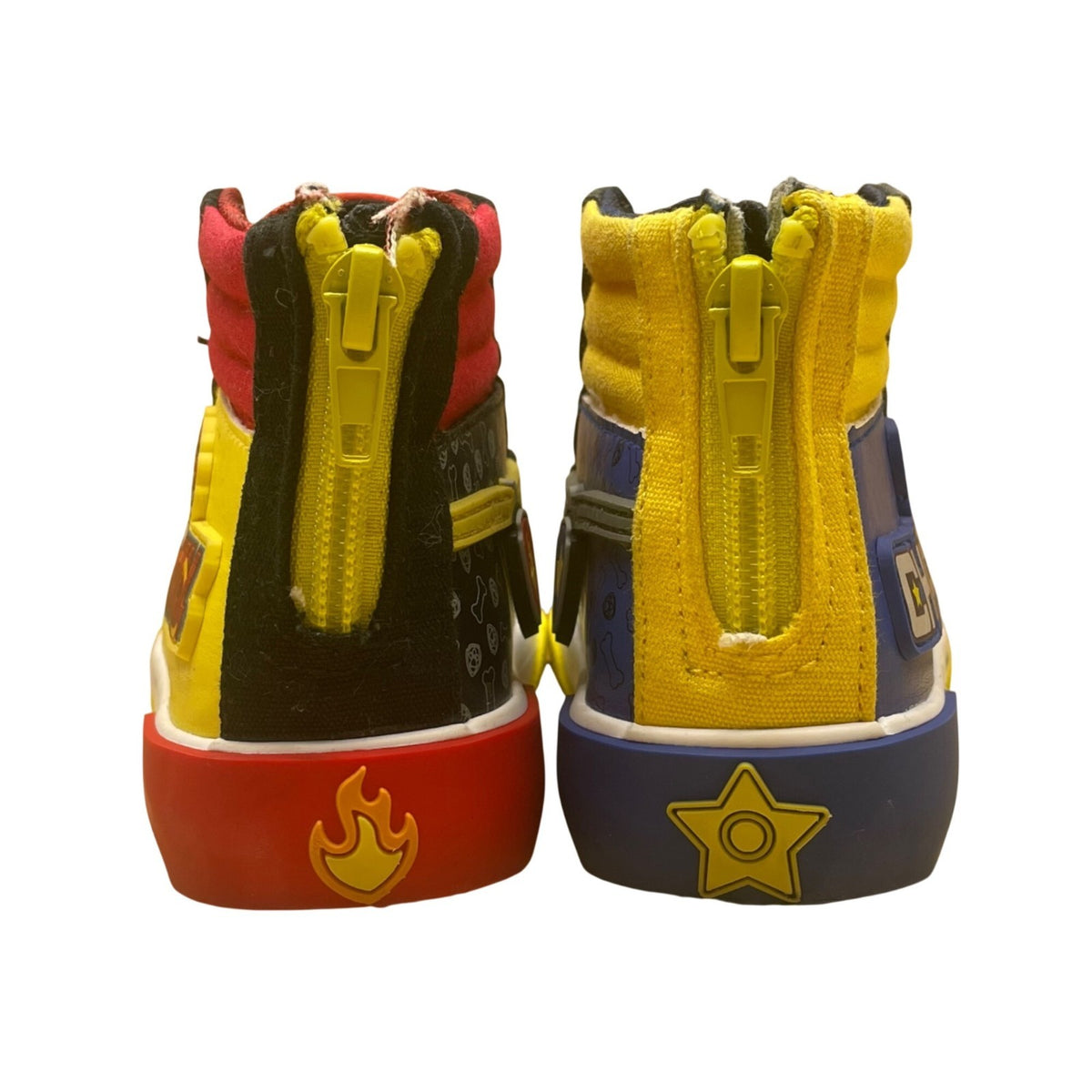 Paw Patrol Kids Yellow/Blue/Red Canvas Zip Up Closure High Top Sneakers Size 7