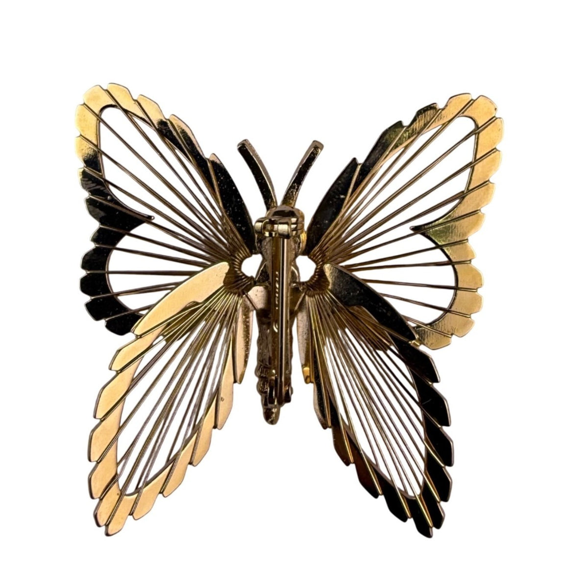 Monet Womens Gold Tone Metal Butterfly Brooch Vintage Jewelry