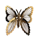 Monet Womens Gold Tone Metal Butterfly Brooch Vintage Jewelry